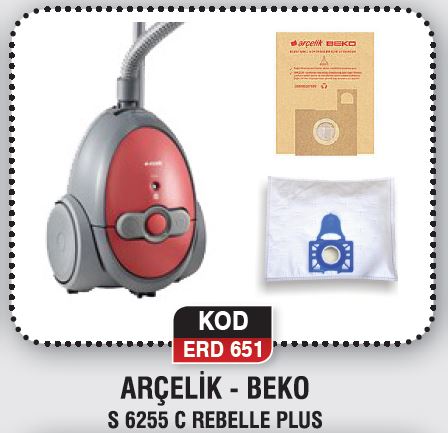 ARÇELİK - BEKO S-6255 C REBELLE PLUS ERD 651